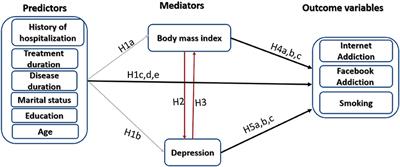 Predictors of Nutritional Status, Depression, Internet Addiction, Facebook Addiction, and Tobacco Smoking Among Women With Eating Disorders in Spain